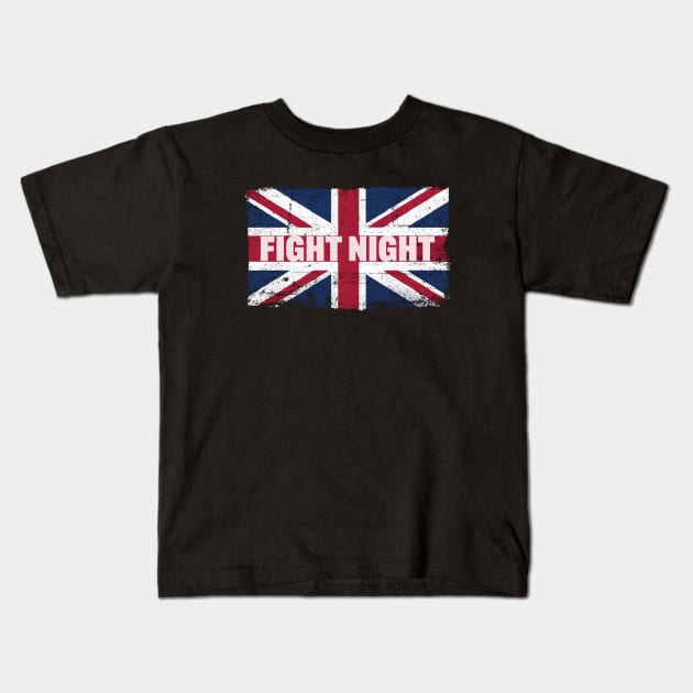 United Kingdom UK Flag Fight Night Fans Kids T-Shirt by Whites Designs